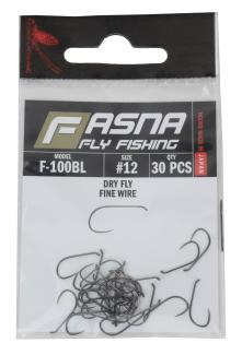 Fasna F-100BL Fine Wire Dry Fly Hooks 30pc