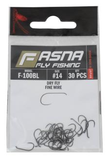 Fasna F-100BL Fine Wire Dry Fly Hooks 30pc