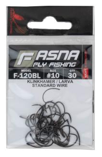 Fasna F-120BL Standard Wire Klinkhammer/Larva Hooks 30pc