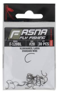 Fasna F-120BL Standard Wire Klinkhammer/Larva Hooks 30pc