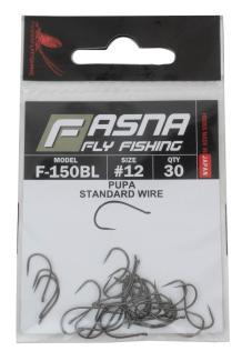 Fasna F-150BL Standard Wire Pupa Hooks 30pc