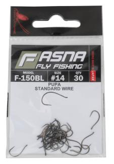 Fasna F-150BL Standard Wire Pupa Hooks 30pc