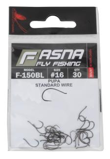 Fasna F-150BL Standard Wire Pupa Hooks 30pc