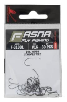 Fasna F-310BL Standard Wire Dry/Nymph Hooks 30pc