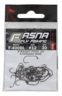 Fasna F-400BL Standard Wire Straight Point Jig Hooks 30pc