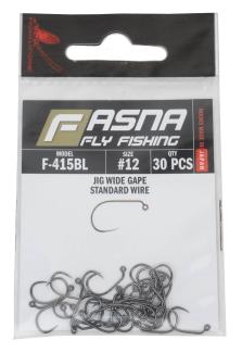 Fasna F-415BL Standard Wire Wide Gape Jig Hooks 30pc