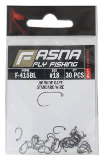 Fasna F-415BL Standard Wire Wide Gape Jig Hooks 30pc