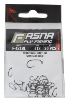 Fasna F-421BL Traditional Gape Jig Hooks 30pc