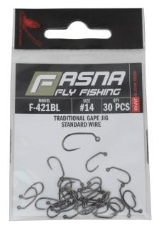 Fasna F-421BL Traditional Gape Jig Hooks 30pc