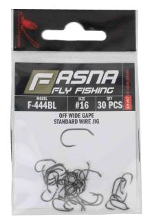 Fasna F-444BL Standard Wire Jig Off Wide Gape Hooks 30pc