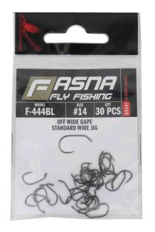 Fasna F-444BL Standard Wire Jig Off Wide Gape Hooks 30pc