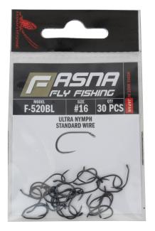 Fasna F-520BL Standard Wire Ultra Nymph Hooks 30pc