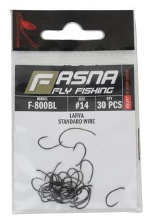 Fasna F-800BL Standard Wire Larva Hooks 30pc