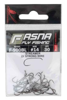 Fasna F-900BL 2X Strong Wire Streamer Hooks 30pc