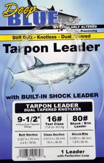 Frog Hair Deep Blue Dual Tapered Tarpon Leader