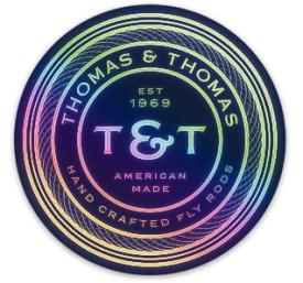 Thomas & Thomas Holographic Badge Sticker 3 inch
