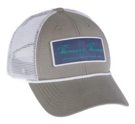 Thomas & Thomas Retro Patch Trucker Cap - Gray/White